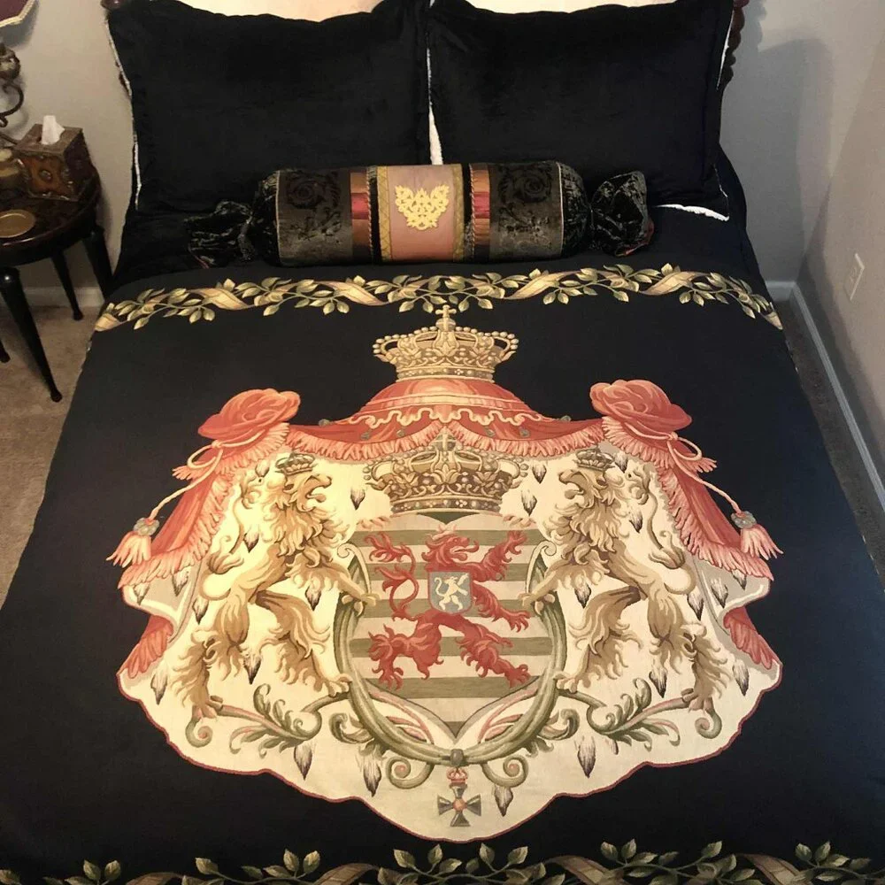 NWT TAPESTRIES II Fine Art Tapestry Old World Heraldic Lions Coat of Arms 76x56”
